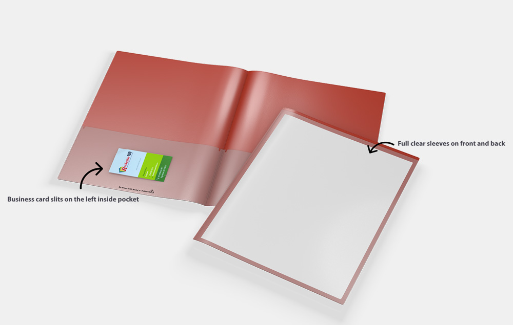 Presentation Folder With Clear Front Pocket